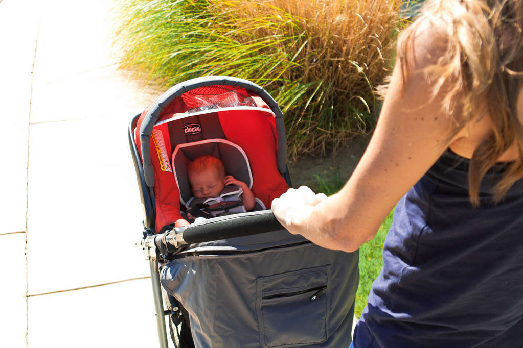 Soothe baby with stroller