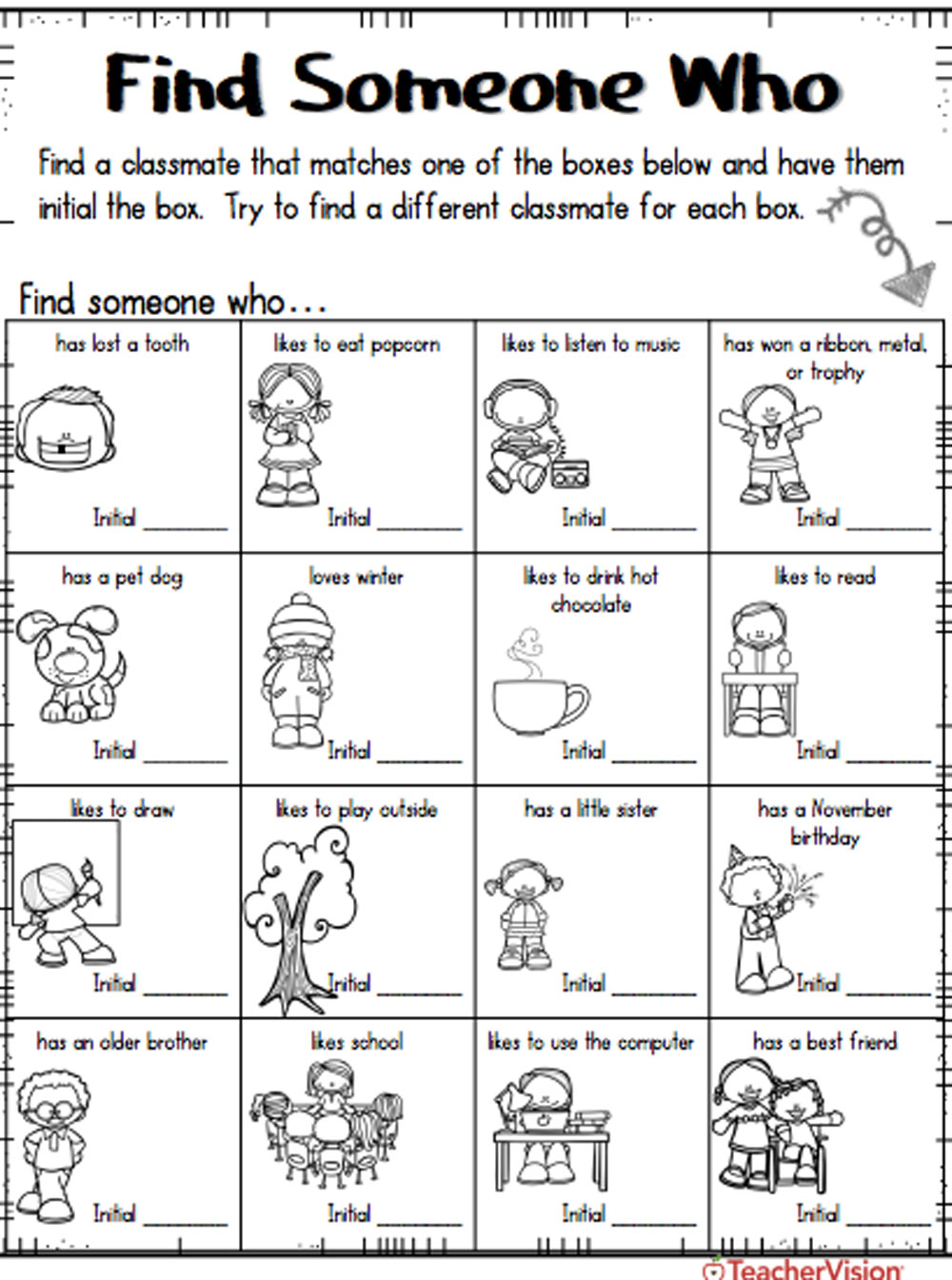 classroom bingo