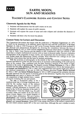 Earth, Moon, Sun, and Seasons -- Lecture Notes and Facts