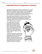Individual Room Temperature Controls Puzzle & Reading Passage