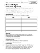 Science and Language Arts: Your Body's Control System