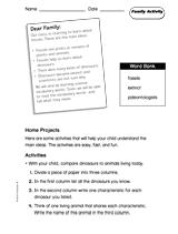 Fossils: Family Activity
