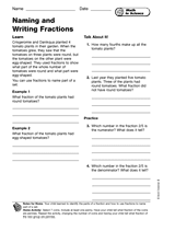 Math in Science: Naming and Writing Fractions
