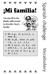 Spanish Vocabulary Challenge: Vowels 2