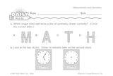Math Warm-Up 135 for Gr. 1 & 2: Measurement & Geometry