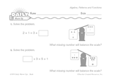 Math Warm-Up 221 for Gr. 1 & 2: Algebra, Patterns & Functions