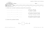 Math Warm-Up 231 for Gr. 1 & 2: Algebra, Patterns & Functions