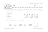 Math Warm-Up 209 for Gr. 3 & 4: Algebra, Patterns & Functions