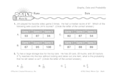 Math Warm-Up 159 for Gr. 5 & 6: Graphs, Data & Probability