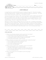 Louis Braille Biography: A Reading Warm-Up