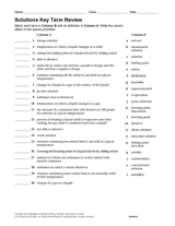 Physical Science: Solutions Key Term Review
