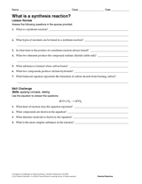What Is a Synthesis Reaction?